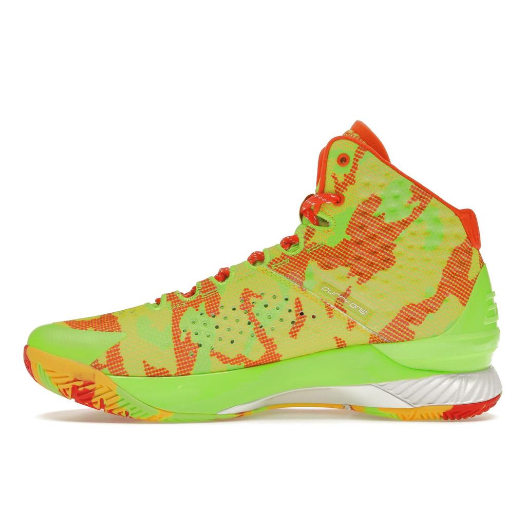 Sour Patch Kids x Under Armour Curry 1 Retro Candy Reign 2022 Мужские кроссовки Зеленый Гипер-зеленый Командный-оранжевый 3026196-300