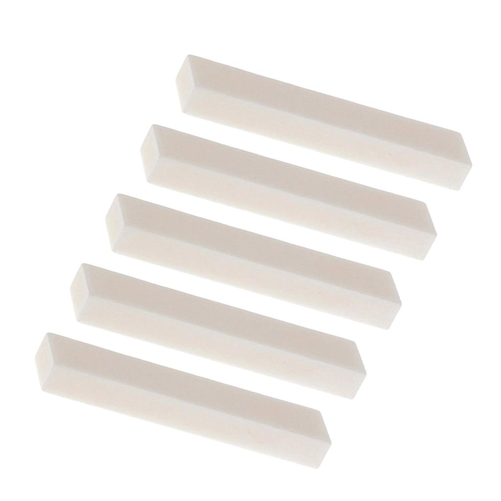 5 шт., гитарные пустые костяные гайки для электрической бас-гитары, мандолины, банджо, гавайской гитары, 52x6x10 мм, портативный