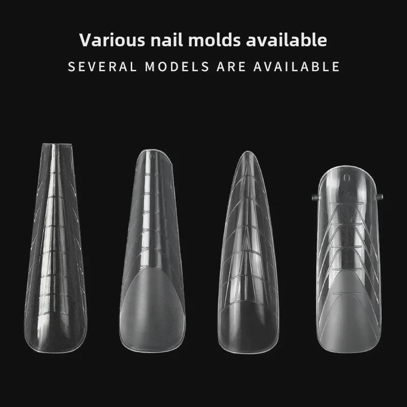 Набор для наращивания ногтей многоразового использования из 120 предметов: Клей, формы и хрустальные гвозди