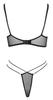 Cottelli LINGERIE - Sexy Mesh Bra and Thong with Thin Strings XL