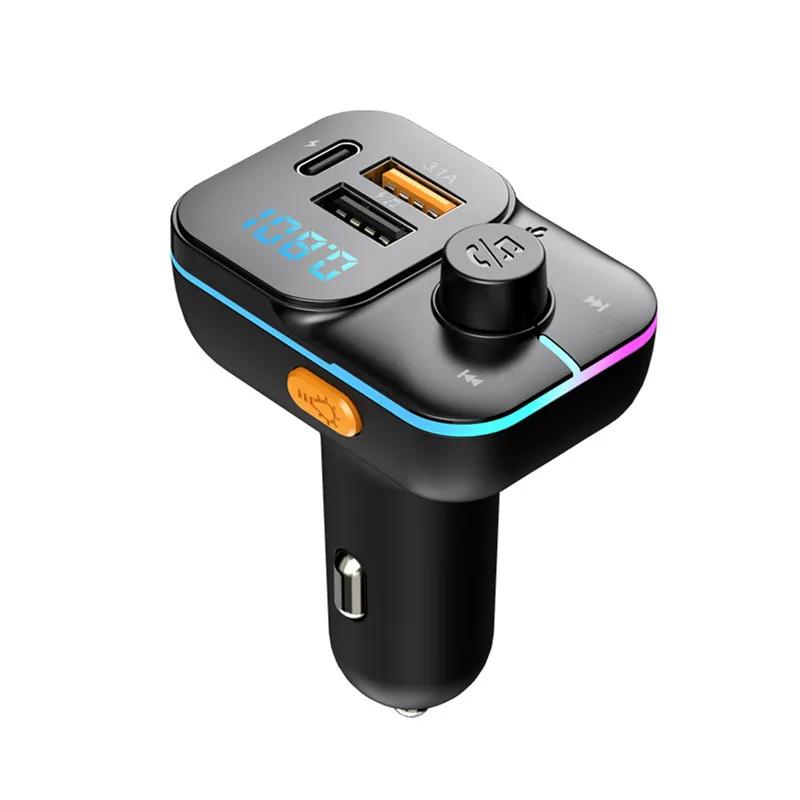 Bluetooth 5.0 Автомобильный FM-передатчик Handsfree Аудио MP3-плеер Адаптер PD Быстрая зарядка Type-C Быстрое зарядное устройство FM-модулятор