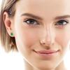 Серебряные серьги-гвоздики Silvere Glam New Snowflake Emerald для женщин с чувством изысканного дизайна, серьги Princess Diana из стерлингового серебра S925