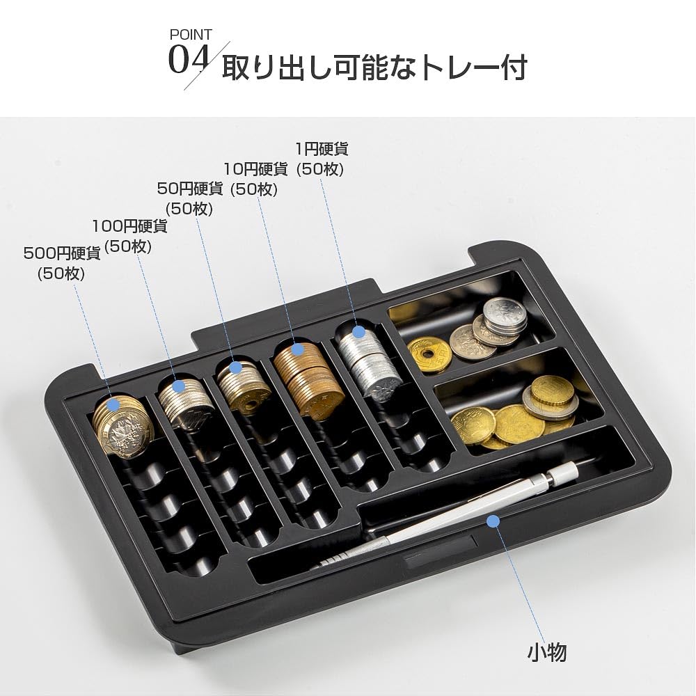 Hachibanya Portable Cash Box with Dial Lock, B5 Size, for Accounting, Office, Simple Safe, Piggy Bank, Steel, Home Use, Approx. W25 x D18 x H9cm, M250