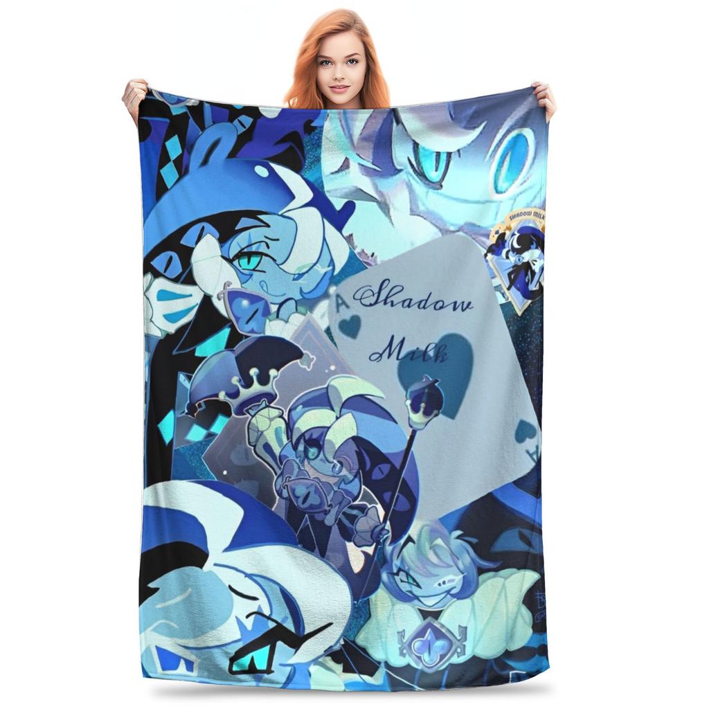 Shadow Milk Cookie Run Kingdom Blankets Flannel All Season Breathable Warm Throw Blankets for Bedding Bedroom Plush Thin Quilt
