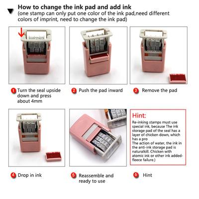 Набор резиновых штампов Diy Custom Personalized Self Inking Business Address Name Number Letter Stamp Handcrafts Printing Rubber Stamp