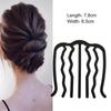 Women Hair Insert Comb Messy Bun Hair Pin Metal Wave Shape Hair Fork For Part*eh