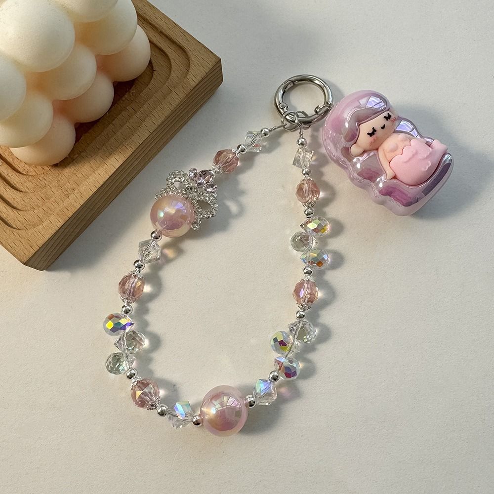 Хрустальные бусины-короны Шнурки против потери Хрустальный браслет на запястье Цепочка для телефона Подарок на Новый год для девочек