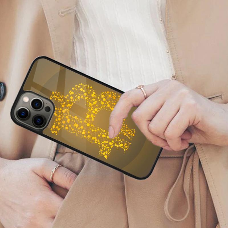 Магнитный чехол для телефона Bitcoin BTC Crypto для APPLE iPhone 17 Air 16 14 13 12 Pro Max 15 Plus Беспроводная зарядка С чехлом MagSafe