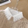 Women Fake Collar Half Shirt Ladies Shirt Fake False Collar For Women Black Woman Detachable Collar Lace Lapel Faux Col Tie