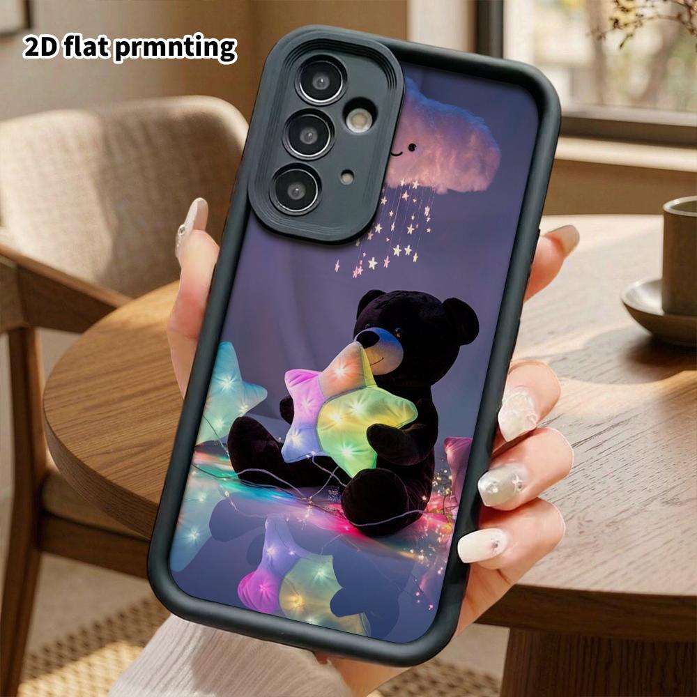 Phone Case: 2D flat, fits Samsung Galaxy A34 A35 M05 M06 S20 S22 S21 FE Plus 5G protective case, plush little bear, perfect Christmas and Halloween ho