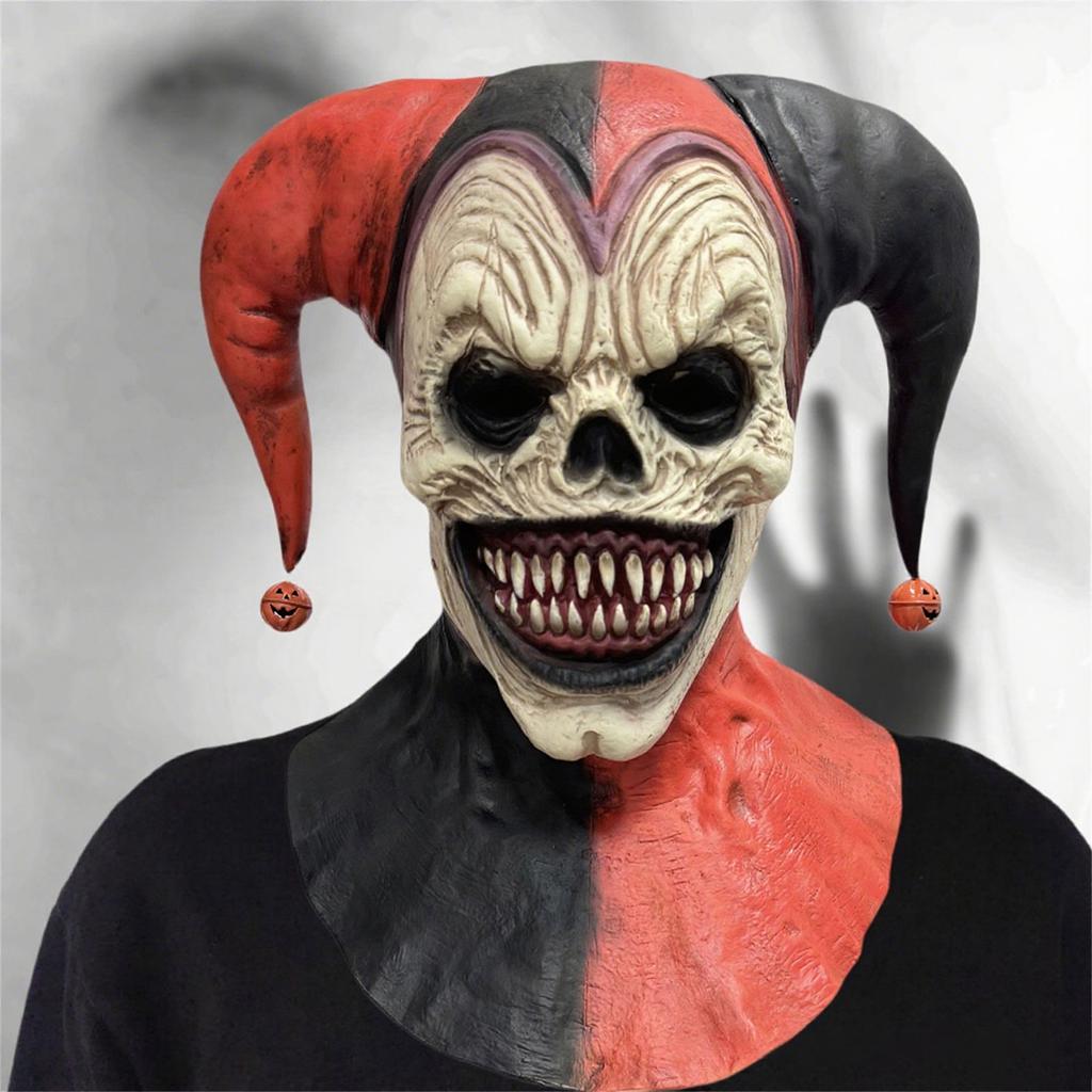 Friendly Latex Full Head Clown Mask Adult Size Ventilated Design for Costume Balls and Haunted Houses