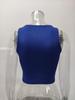 2023 Sleeveless Round Neck I-shaped Vest T-shirt In Solid Colors for Women