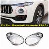 Front Fog Lights Lamp Frame Kit Decoration Cover Trim Fit For Maserati Levante 2016 - Shiny Style Car Exterior Accessories