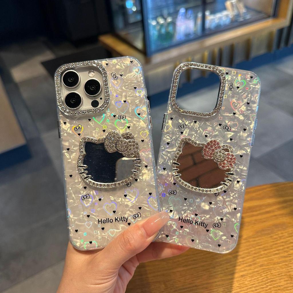 Роскошный чехол для iPhone 17 Pro Max с узором из ракушек и кошкой, с рамкой из страз