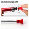 Long Head Nib Deep Hole Woodworking Metal Solid Carpenter Mechanical Pencil Set with Sharpener Construction Marking Scriber Tool