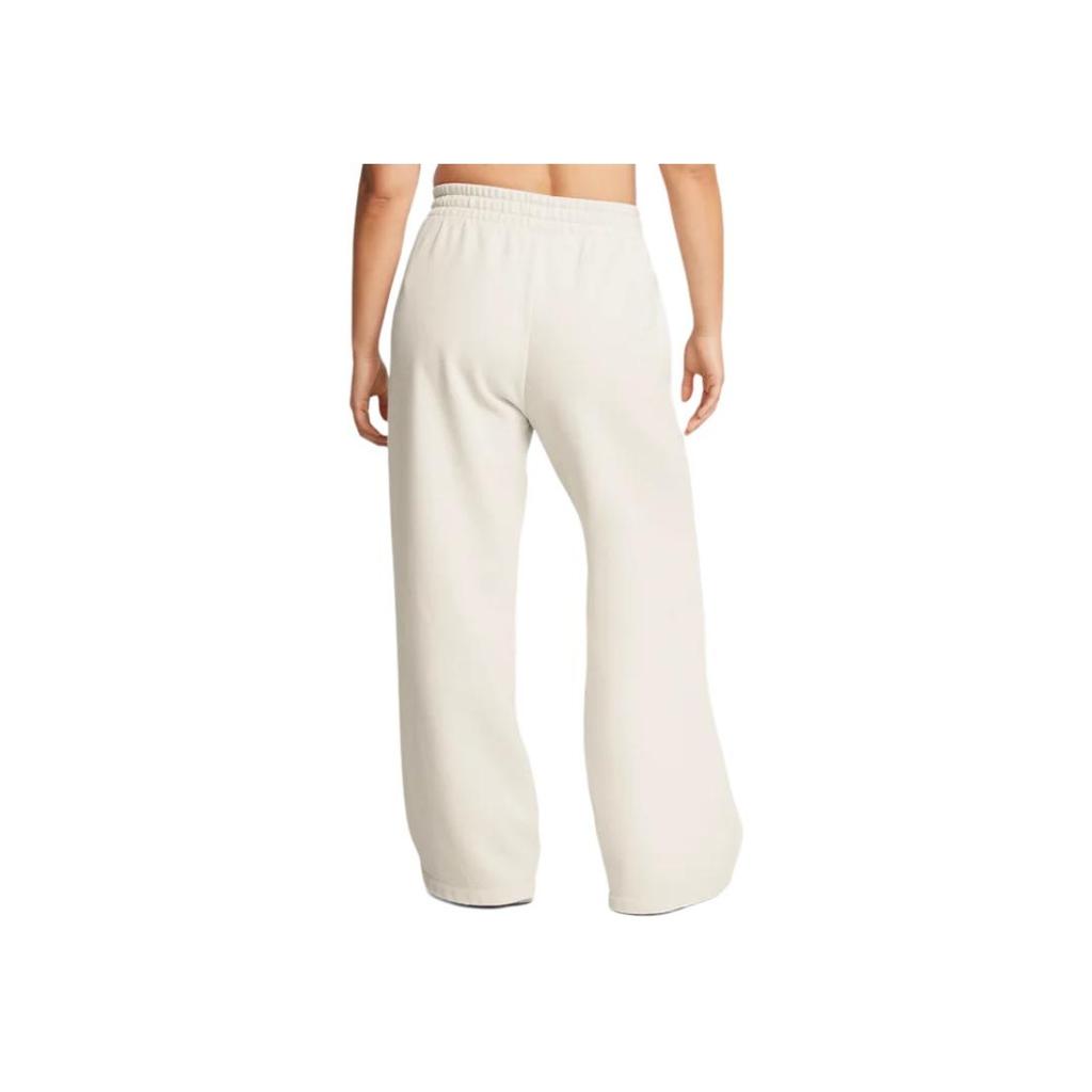 Under Armour Rival Удобные Модные Флисовые Текстурированные Свободные Брюки Клеш Повседневные Женские низы Пик-Белый 1386516-110
