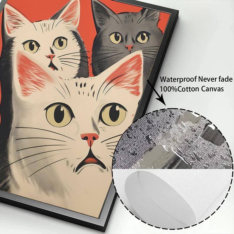 Animals Cat Dog Are You Pooping Funny Bathroom Sign Poster Print Canvas Painting Wall Art Picture for Toilet Home Bathroom Decor