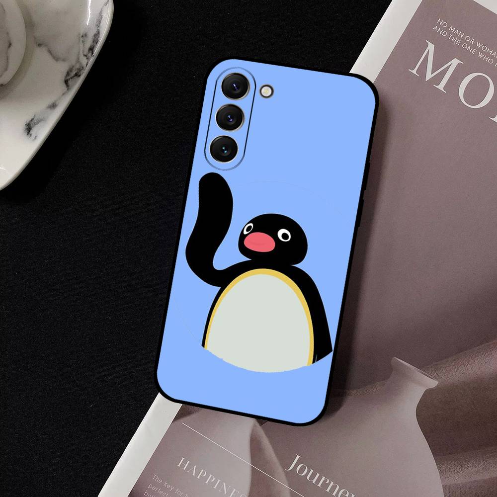 Милый чехол для телефона с пингвином P-Pingu для Samsung Galaxy S21 S22 S23 S24ULTRA S25ULTRA FE Ultra Plus5G A52S S26 Мягкий чехол