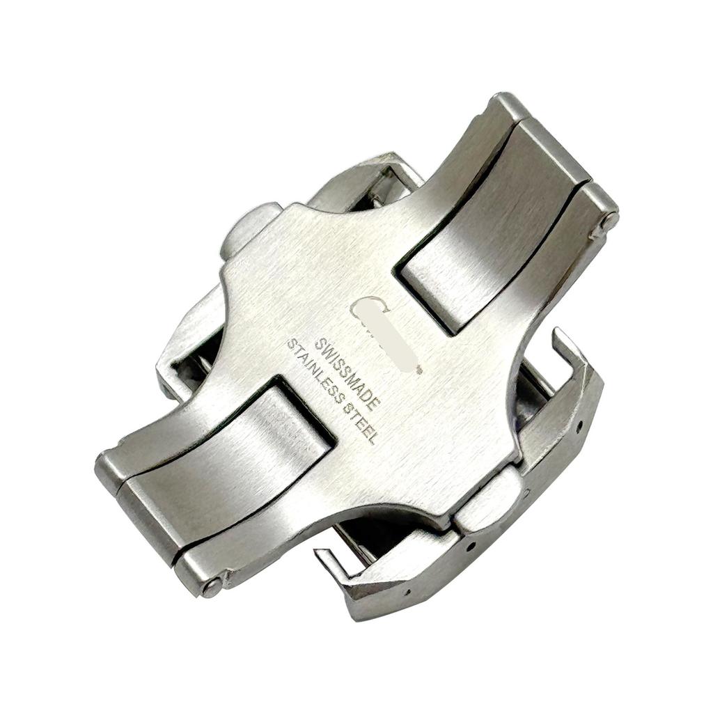 Двойная застежка-бабочка для Cartier Santos/Santos100 - Матовая, 18/21 мм
