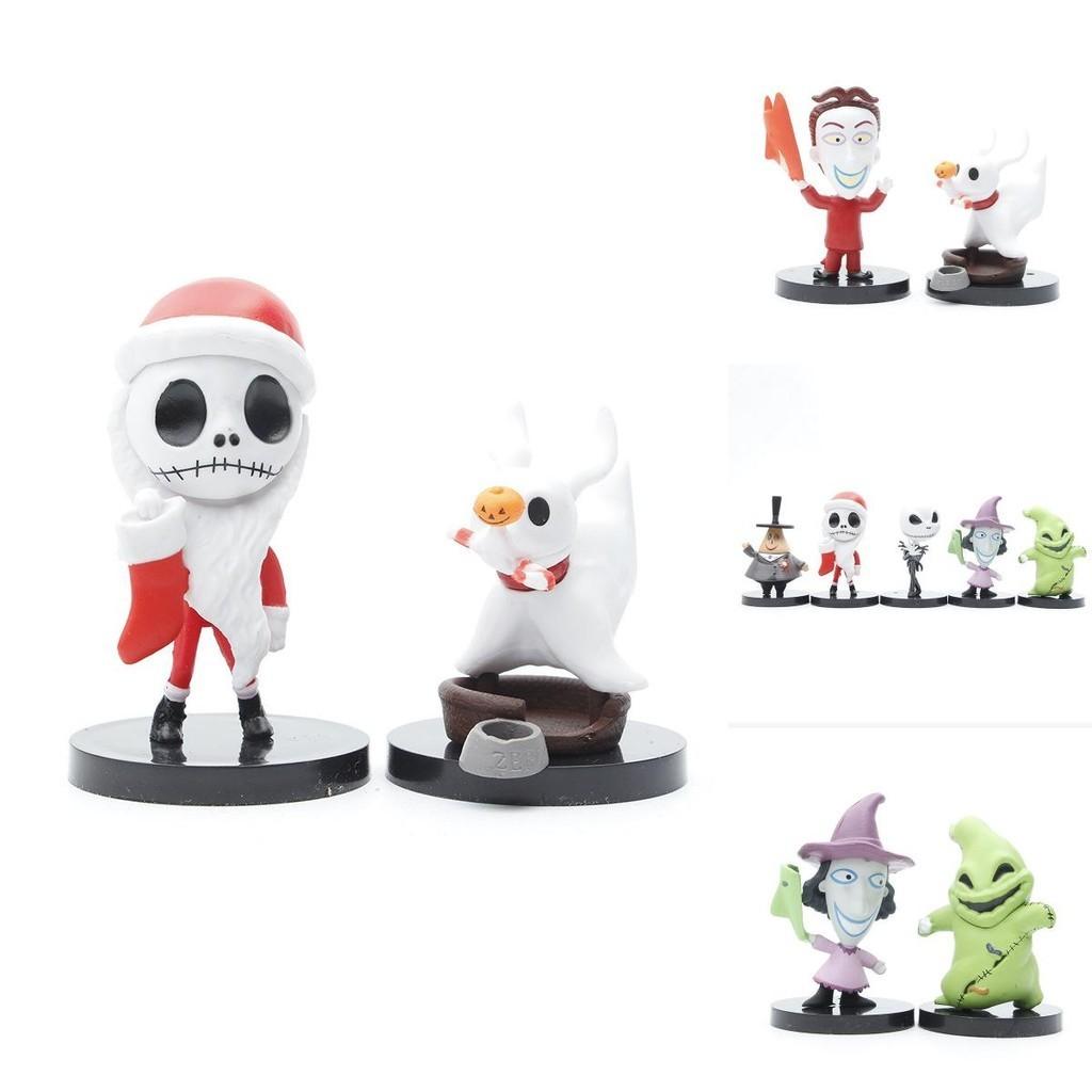 The Nightmare Before Christmas Skull Jack Figure Collectible Toy Pvc Material 10 Assorted Colors Set
