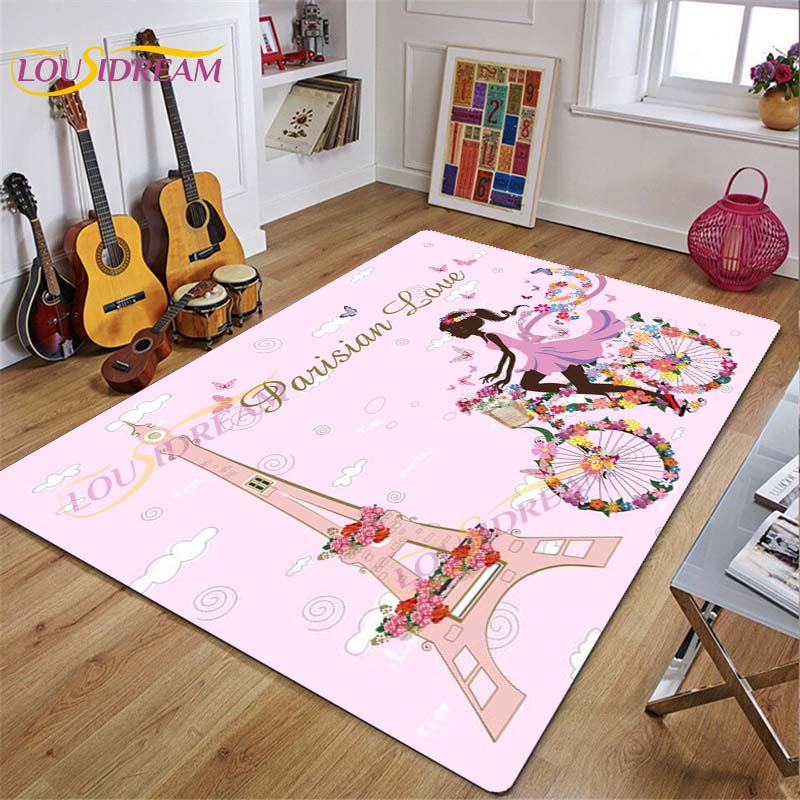 Ковер для балерины, ковер с рисунком балерины для девочек, розовые коврики для гостиной, спальни, декор для детской комнаты, декор для детской, подарок