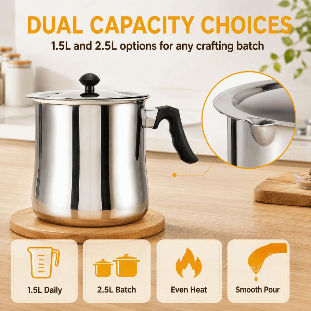 Heatproof Wax Melting Pot Plastic Handle Wax Making Pot Bee Wax Melting Pot DIY Candle Making
