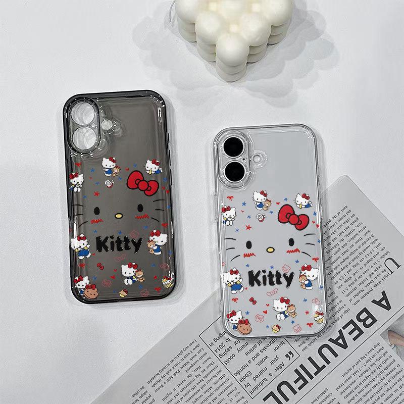 Прозрачный чехол Hello Kitty для iPhone 17/16 Pro Max/15 Pro/13/14