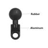 Angled Bolt Head Ram Mount Support Base with 1 Inch 25mm Ball Adapter for Motocycle Rearview Mirror Bracket