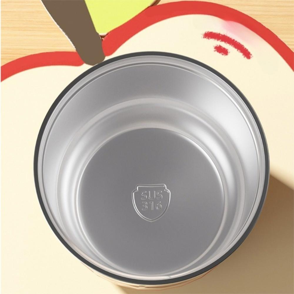 Stainless Steel Cartoon Insulated Cup 420ml Straw Thermal Flask Cute Travel Coffee Mug