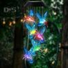 Hummingbird Shape Wind Chimes Butterfly Hanging Pendant Waterproof Solar Power Automatic Lighted Wind Chimes Outdoor Decoration