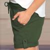 Womens Comfy Drawstring Solid Color Casual Elastic Waist Pocket Shorts Pants