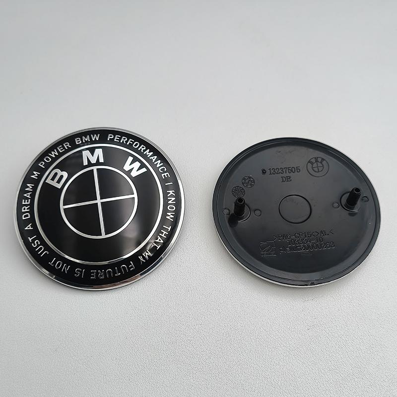 OSTB7 3d 82mm 74mm Car Front Hood Badge Bonnet Logo Rear Trunk Emblem For BMW E46 E39 E90 E36 E60 E30 E87 M2 M3 M4 M5 50th Anniversary