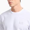 Emporio Armani EA7 Весна/Лето 25 Хлопковая футболка с круглым вырезом и коротким рукавом с маленьким логотипом Мужские топы Белый 8NPT25-PJVPZ-0100