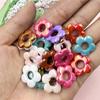 20Pcs Acrylic Pentagonal Flower Fashion Beads 19mm Jewelry Accessories DIY Handmade Material Loose Bead Illusory Color Hollow Creative