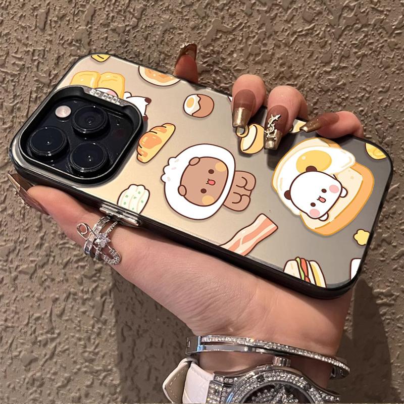 Kawaii Puppy Print Silicone Phone Case For iPhone 17 16 15 13 12 11 ProMax Pro Plus Shockproof & Anti-Scratch Phone Case Bumper