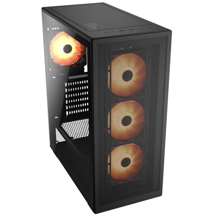 Boitier Gaming - COUGAR - MX220RGBBLACK - ATX Intermédiaire - 4 Ventilateurs ARGB 120mm - USB 3.2 Gen 2 Type C