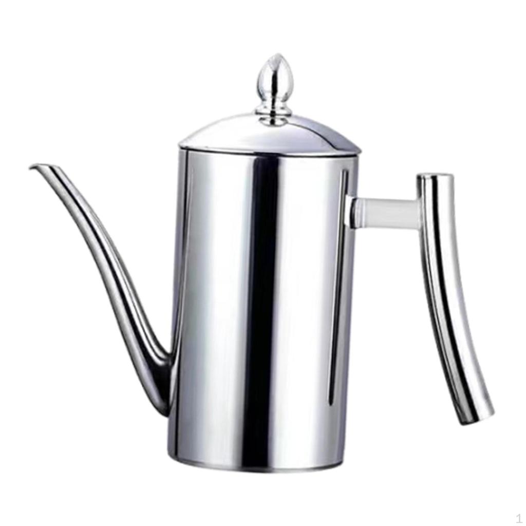 Кофейник, чайник, прочный многофункциональный кухонный винтажный стальной ресторанный чайник с ручкой