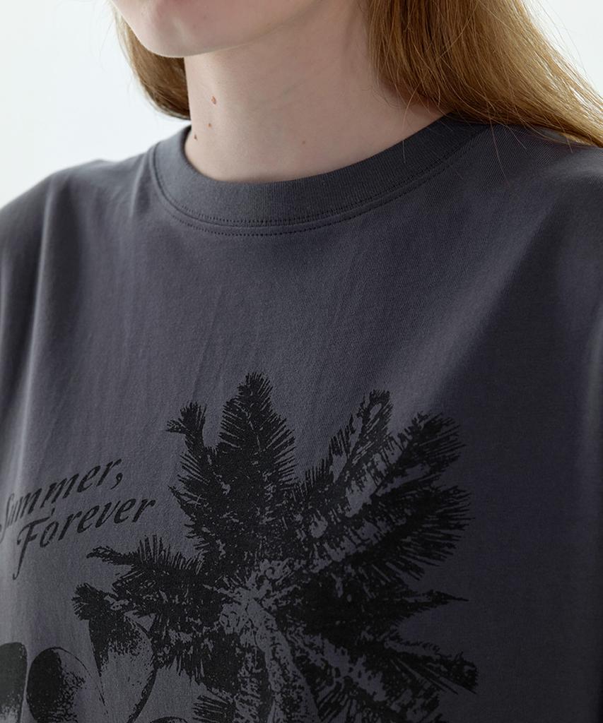 PISCESS Vintage Summer T-Shirt_Charcoal