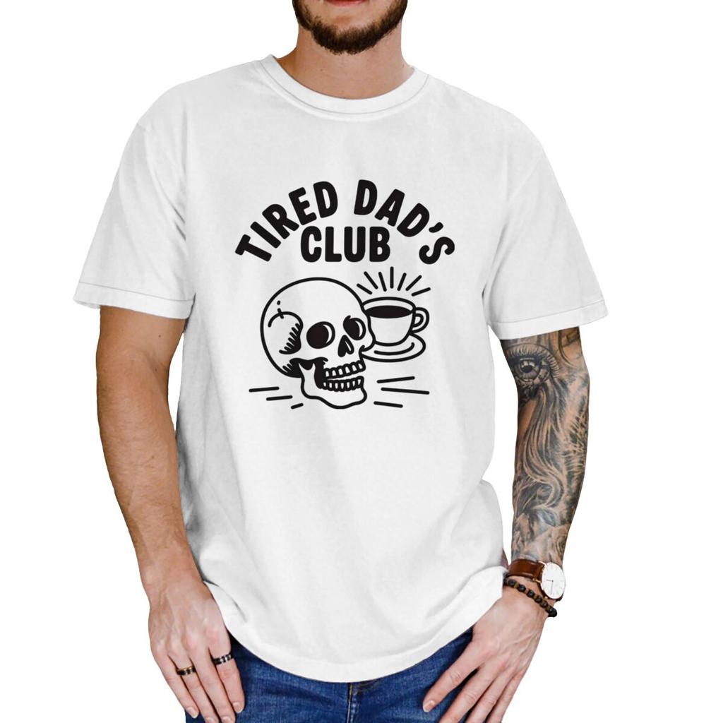 Funny Dad Club Shirt Unisex Creative Printing Short Sleeve Tee Fathers Day Gifts Tired Dads Club Tshirts Unisex Clothes Male Tee Top