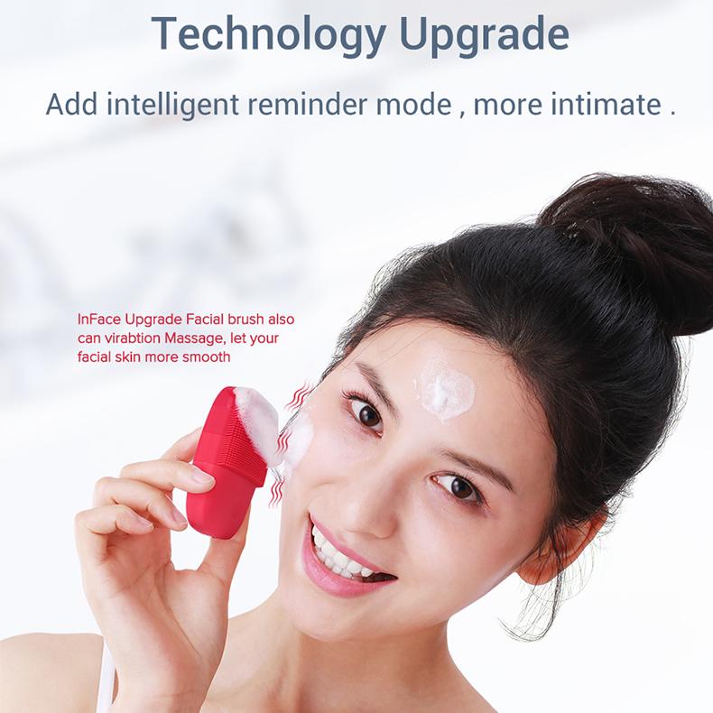 Xiaomi Обновленная версия Inface, щетка для очищения лица, электрическая звуковая щетка для лица, глубокая очистка, водонепроницаемый инструмент
