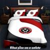 Футбольный дизайн Sheffield United Комплект постельного белья 1 пододеяльник + 2 наволочки Мягкое дышащее домашнее постельное белье