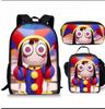New Cartoon Circus Surprise Backpack Set 3-Piece Student Backpack Crossbody Bag Pencil Case