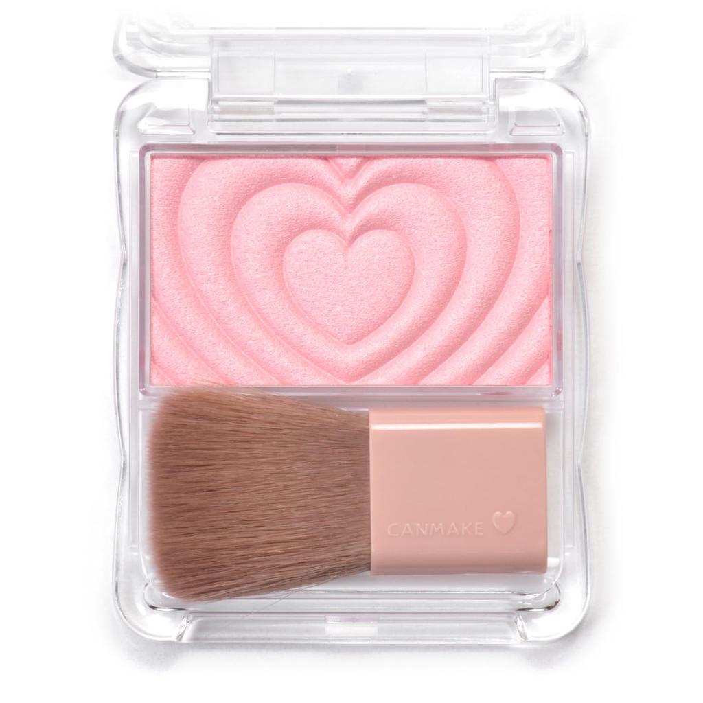 Пудра Canmake Powder Cheeks P02 Little Shy Pink Cheek Прозрачная прозрачная блестящая розовая 1,8 г