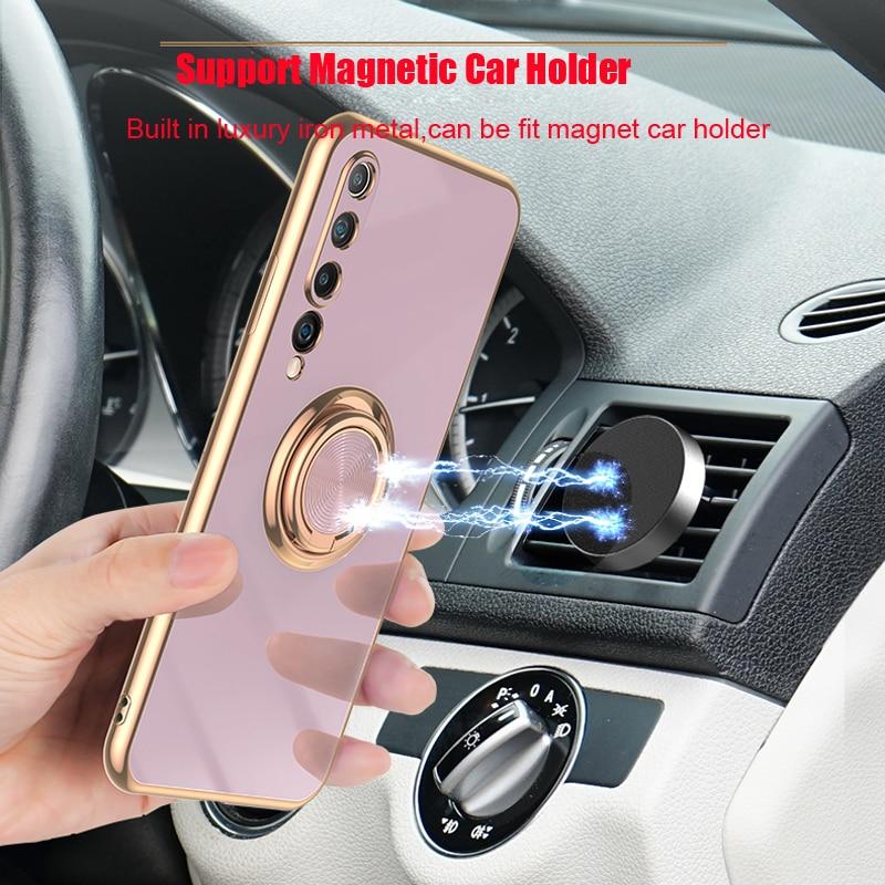 Силиконовый чехол с покрытием для Xiaomi Mi 10T Pro 11 Redmi Note 10 Pro Max 10S 10Pro Note10 S, мягкие чехлы с рамкой и кольцевым держателем