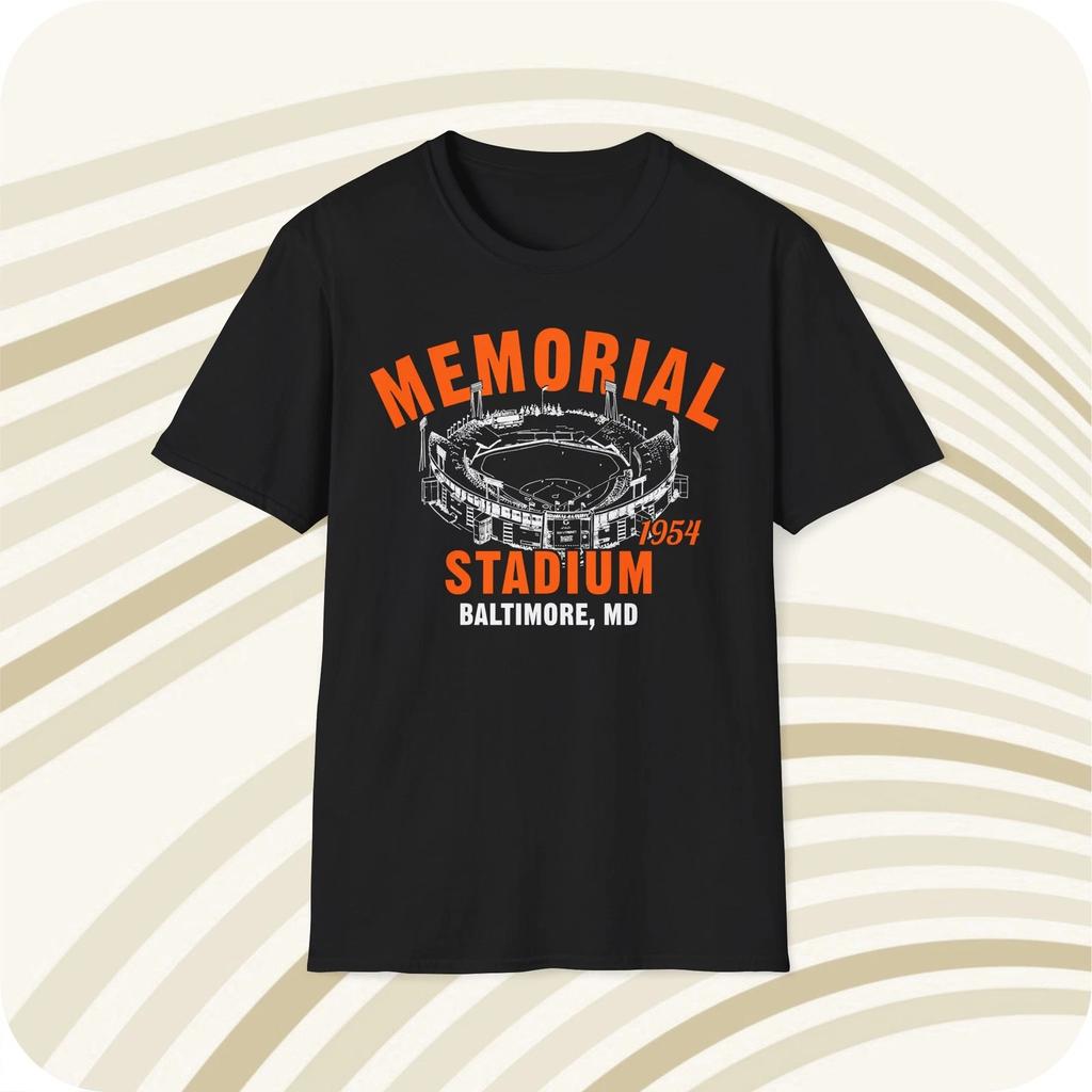 Memorial Stadium 1954 Classic Cut Baseball T shirt - Baltimore Orioles