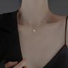 New Fine 925 Sterling Silver Zircon Pendant Necklace Women Shiny Clavicle Chain Jewelery for Women and Girls Party Gifts