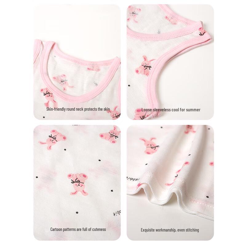 Babyprints Девочковая майка-топ из чистого хлопка без рукавов (2-Pack)