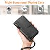 For Motorola Moto G15 4G Case Zipper Pocket Multiple Card Slots Leather Phone Cover