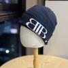 Новая шапка из вязаной шерсти в японском стиле с надписью Ins для женщин на осень и зиму, универсальная, для велоспорта, теплая и защищающая от холода, шапка-пуловер