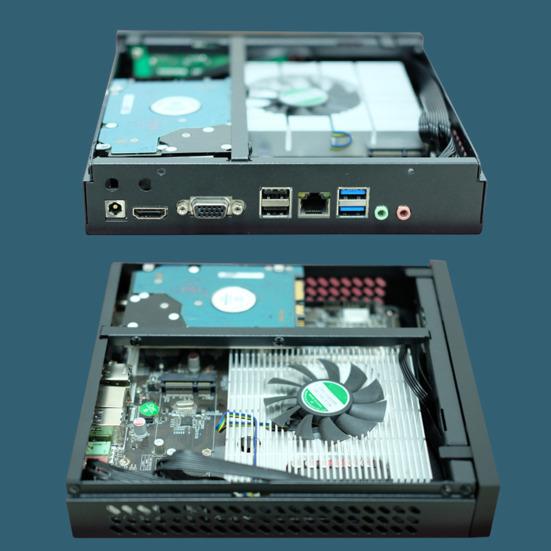 Корпус для компьютера Mini ITX DX01 Тонкий Половинной высоты Быстрый отвод тепла Поддержка VESA